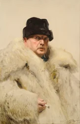 Self-Portrait in Wolfskin Coat